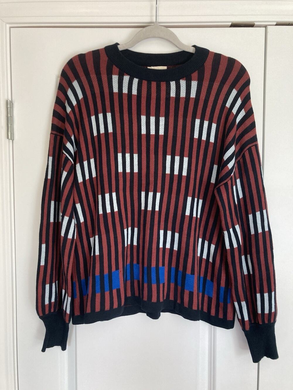 The Endery Bauhaus Vector Crew Sweater Rhodolite XS/S Cotton Modal Sustainable